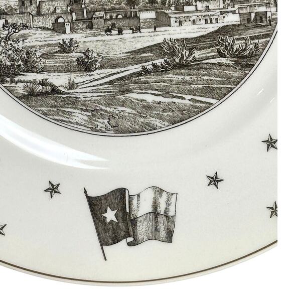 Texas Wedgwood Neiman Marcus Views of Old Texas El Paso Retired Dinner Plate - Picture 3 of 8